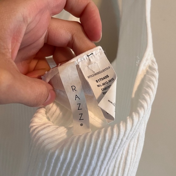 Ribbed White Halter Top - Picture 7 of 8